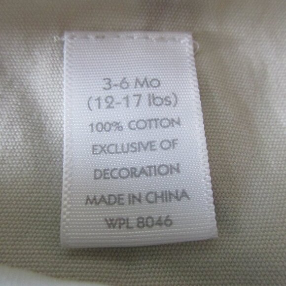 Bib Overalls Infant Boys 3-6M Tan Beige Snap Up Adjustable Helicopter Vehicles - Picture 6 of 10